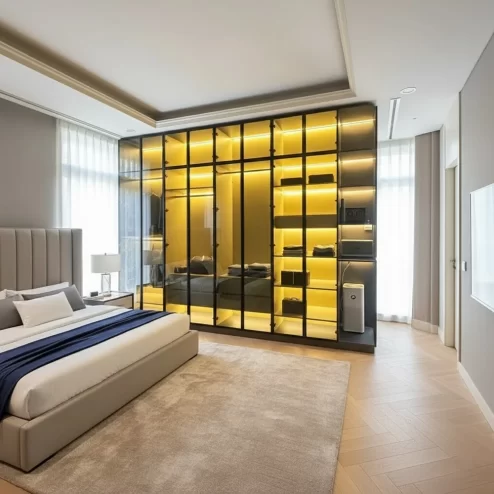 Tủ Áo Gỗ Kết Hợp Cánh Kính TA-545 An Phát Home