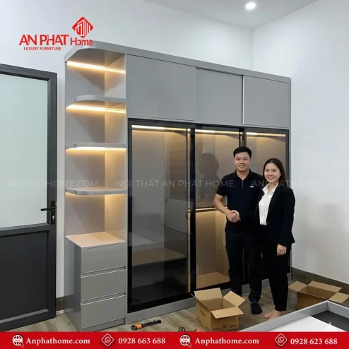 Mẫu tủ quần áo đẹp thiết kế theo yêu cầu