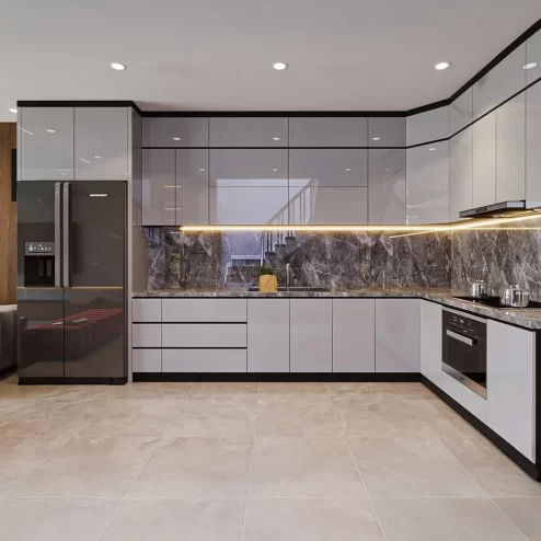 Tủ Bếp Acrylic Hiện Đại TB-909 An Phát