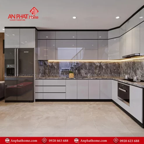 Tủ Bếp Acrylic Hiện Đại TB-909 An Phát