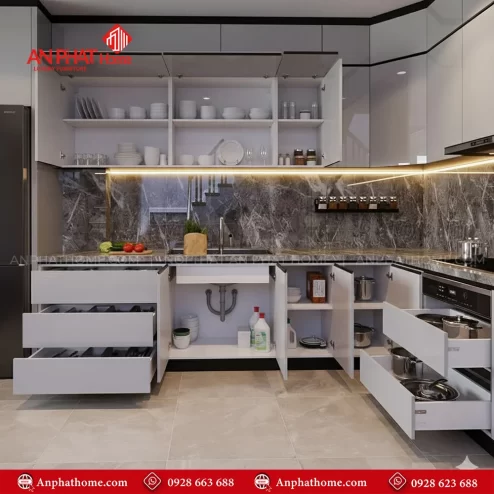 Mẫu tủ bếp đẹp đơn giản giá rẻ