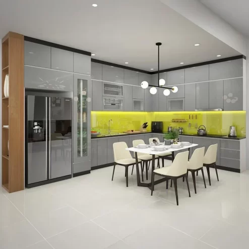 Tủ Bếp Đẹp Phủ Acrylic Sang Trọng TB-940 An Phát