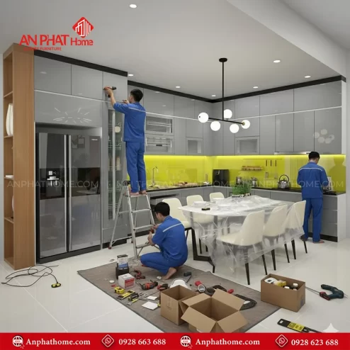 Mẫu tủ bếp đẹp giá rẻ tại Hồ Chí Minh và Hà Nội