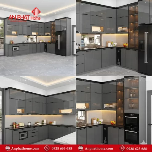 Tủ bếp đơn giản tiết kiệm