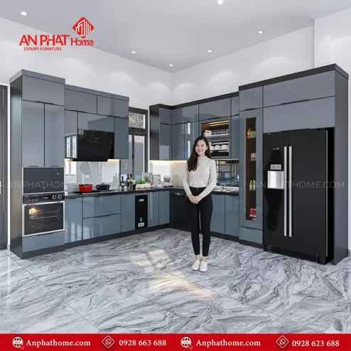 Mẫu tủ bếp đẹp đơn giản