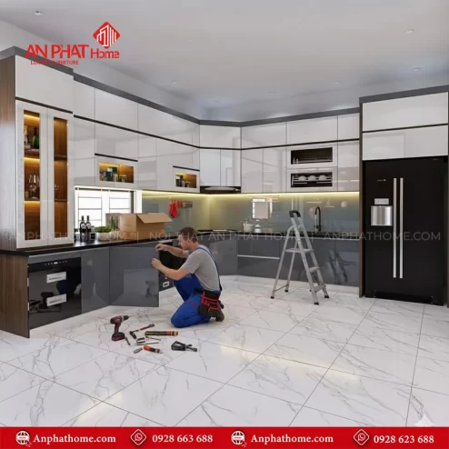 Giá tủ bếp đẹp hiện đại