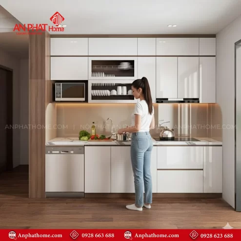 Mẫu tủ bếp đơn giản giá tốt