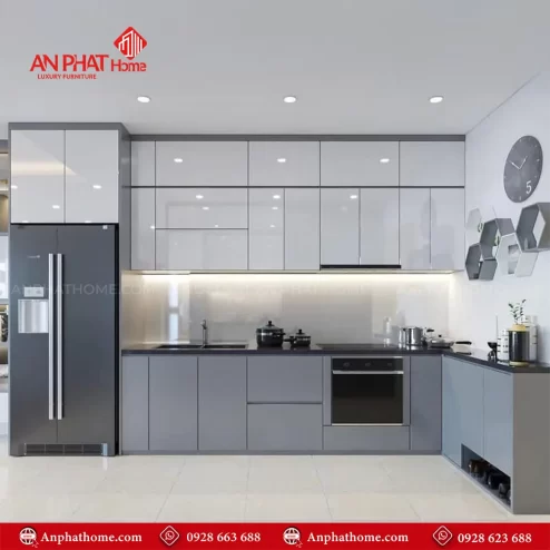 Tủ Bếp MDF Phủ Acrylic Sang Trọng TB-910 An Phát