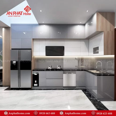 Tủ Bếp MDF Phủ Acrylic TB-953 An Phát