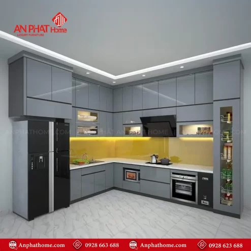 Tủ Bếp Nhựa Cánh Acrylic TB-908 An Phát
