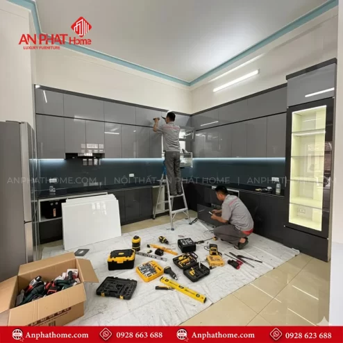 Tủ bếp nhựa cao cấp Acrylic