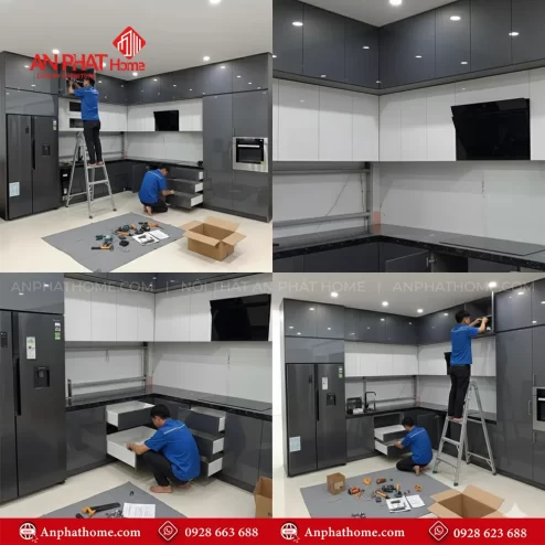 Mẫu tủ bếp nhựa cao cấp Picomat, Acrylic