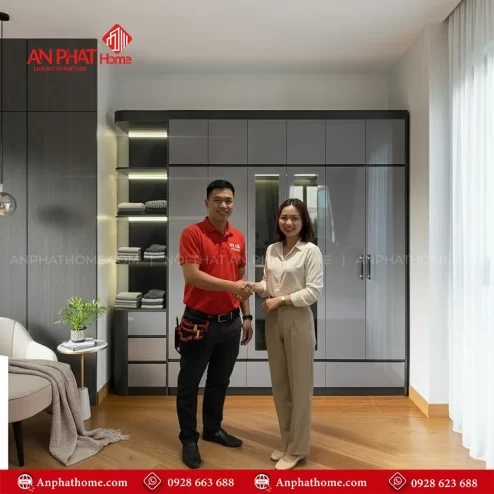 Tủ đựng quần áo tiện lợi cho phòng ngủ hiện đại