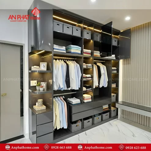 Tủ đựng quần áo tiện lợi cho phòng ngủ hiện đại