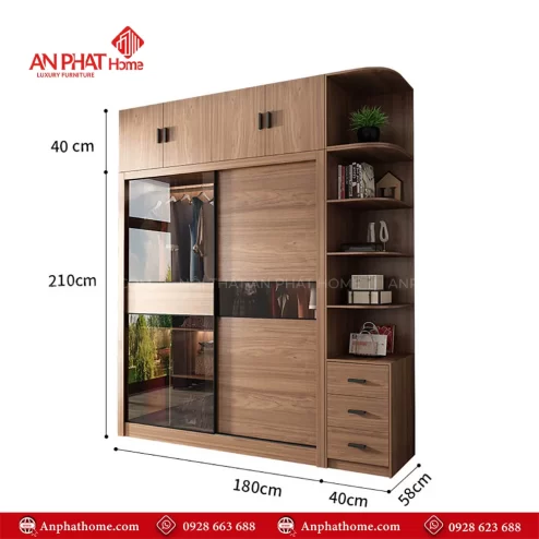 Mẫu tủ quần áo gỗ đẹp hiện đại