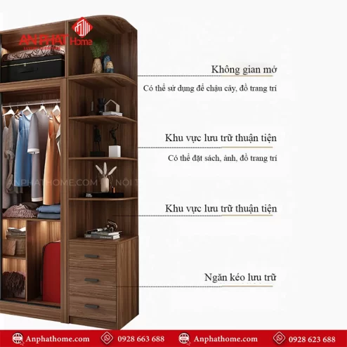 Tủ quần áo đơn giản mà đẹp