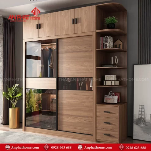Tủ Quần Áo Cửa Lùa Cánh Kính TA-592 An Phát Home