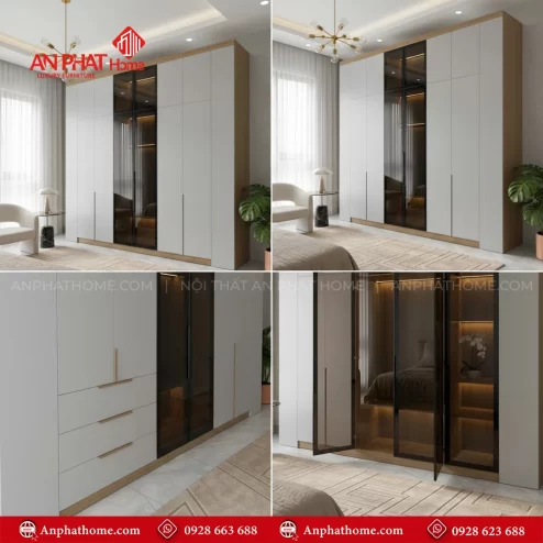 Mẫu thiết kế tủ quần áo hiện đại