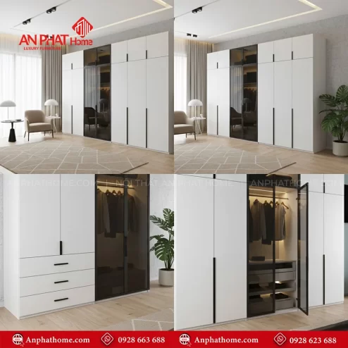 Mẫu thiết kế tủ đựng quần áo cho phòng ngủ