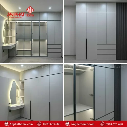 Mẫu thiết kế tủ đựng quần áo thông minh