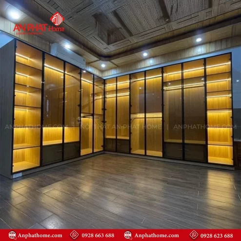 Tủ Quần Áo Gỗ Cánh Kính Sang Trọng TA-553 An Phát Home