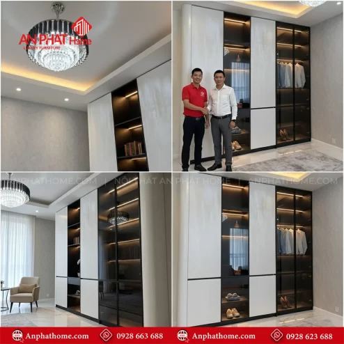 Mẫu thiết kế tủ quần áo thông minh tiết kiệm diện tích