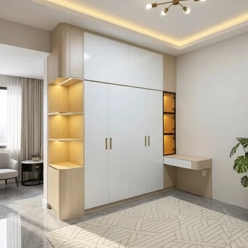 Tủ Quần Áo Gỗ Công Nghiệp TA-525