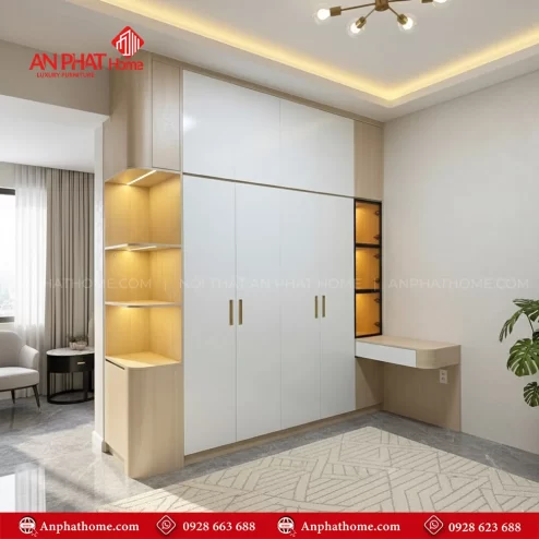 Tủ Quần Áo Gỗ Công Nghiệp TA-525 An Phát Home