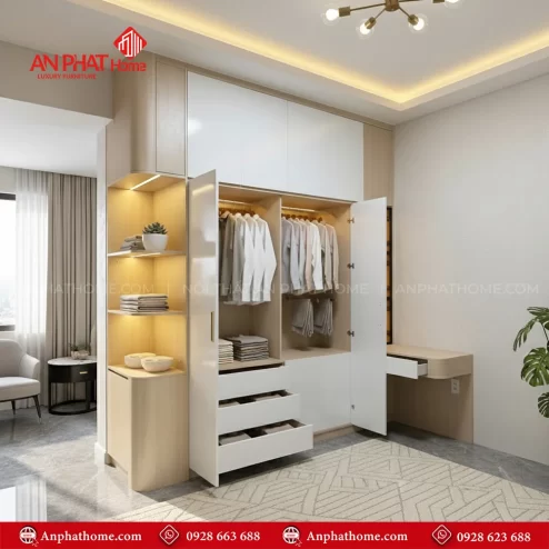 Các mẫu tủ quần áo đẹp hiện đại nhất hiện nay