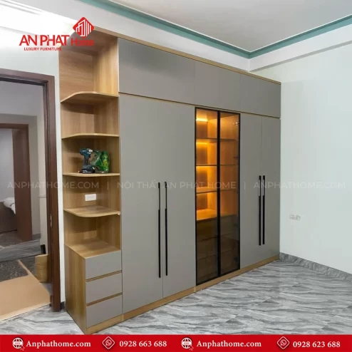 Tủ Quần Áo Gỗ Công Nghiệp TA-536 An Phát Home