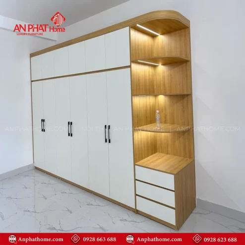 Tủ Quần Áo Gỗ Công Nghiệp TA-551