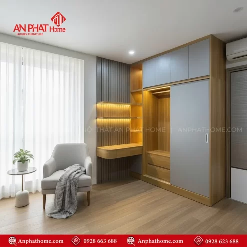 Tủ Quần Áo Gỗ TA-524 An Phát Home