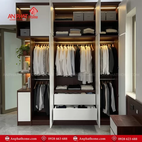 Tủ quần áo đơn giản mà đẹp