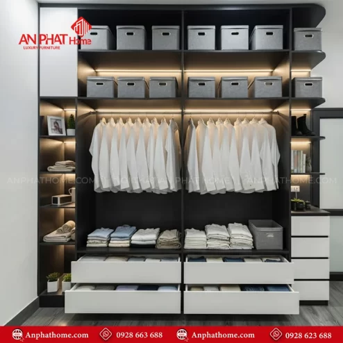 Tủ quần áo đơn giản mà đẹp