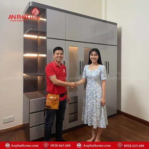 Thiết kế mẫu tủ quần áo trong phòng ngủ hiện đại