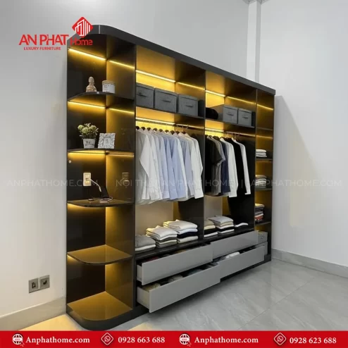 Mẫu tủ quần áo thông minh cho phòng nhỏ