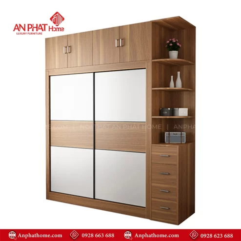 Thiết kế tủ quần áo hiện đại sang trọng