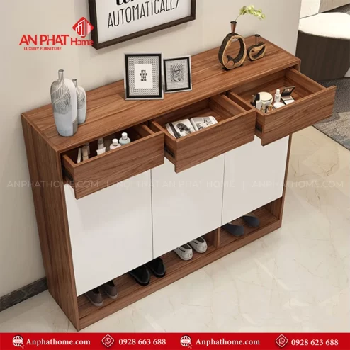 Mẫu tủ giày thông minh đẹp