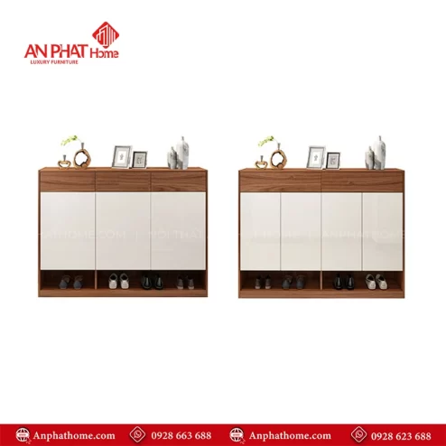 Mẫu tủ giày dép bằng gỗ