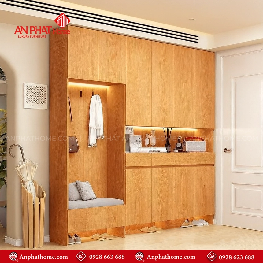 Tủ để giày kết hợp ghế ngồi thiết kế đẹp mắt T-5479 15 Tủ giày có ghế ngồi đẹp hiện đại