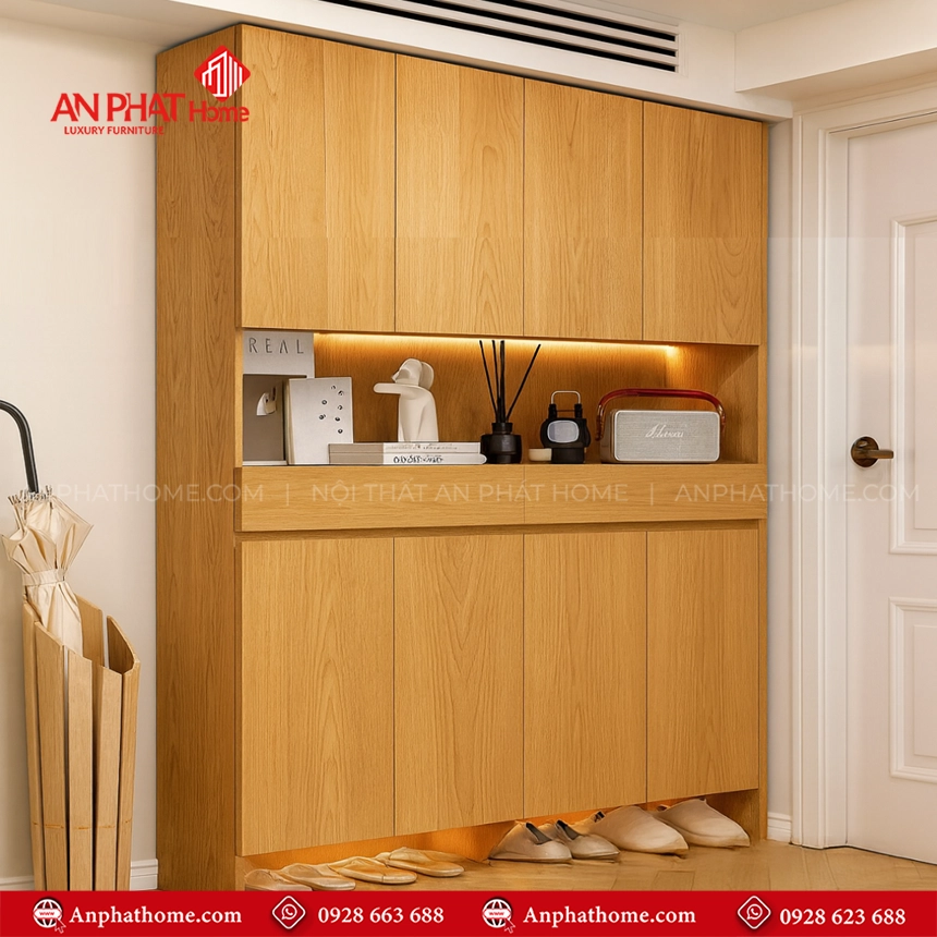 Tủ để giày kết hợp ghế ngồi thiết kế đẹp mắt T-5479 16 Mẫu tủ giày thông minh đẹp hiện đại
