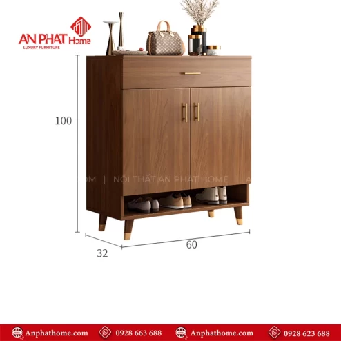 Mẫu tủ giày thông minh gỗ công nghiệp