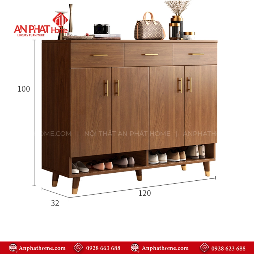 Tủ giày đẹp bằng gỗ cao cấp T-5472 14 Tủ để giày dép giá rẻ