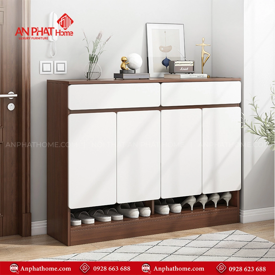 Tủ giày dép đa năng đẹp hiện đại, sang trọng T-5473 10 Mẫu tủ giày dép bằng gỗ