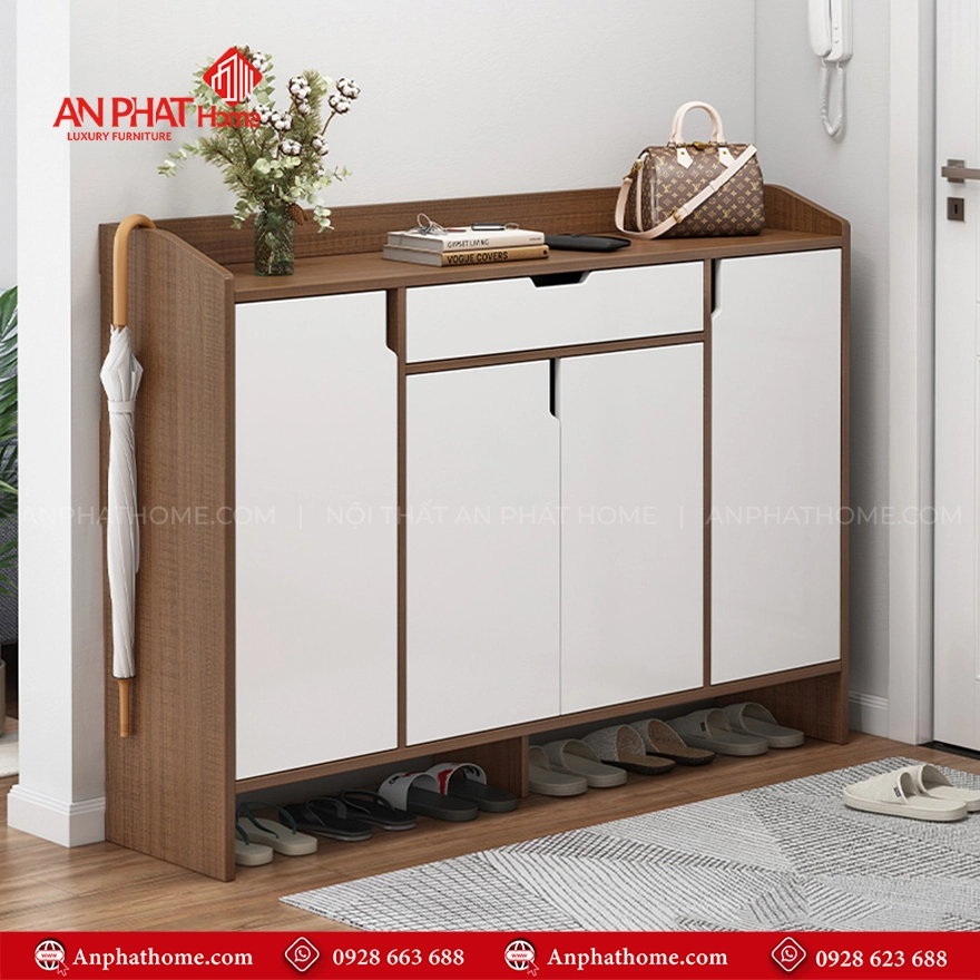 Tủ giày dép đa năng thiết kế đẹp mắt T-5474 12 Mẫu tủ giày dép bằng gỗ