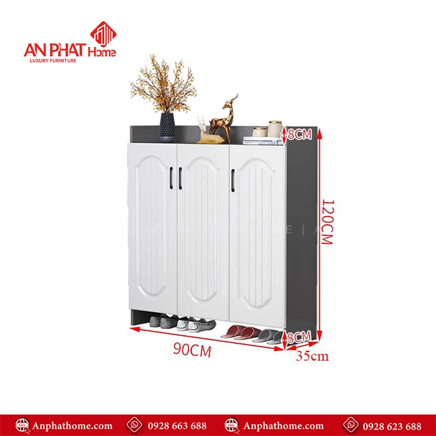 Tủ giày gỗ MDF hiện đại đẹp T-5470 12 Mẫu tủ giày thông minh gỗ công nghiệp