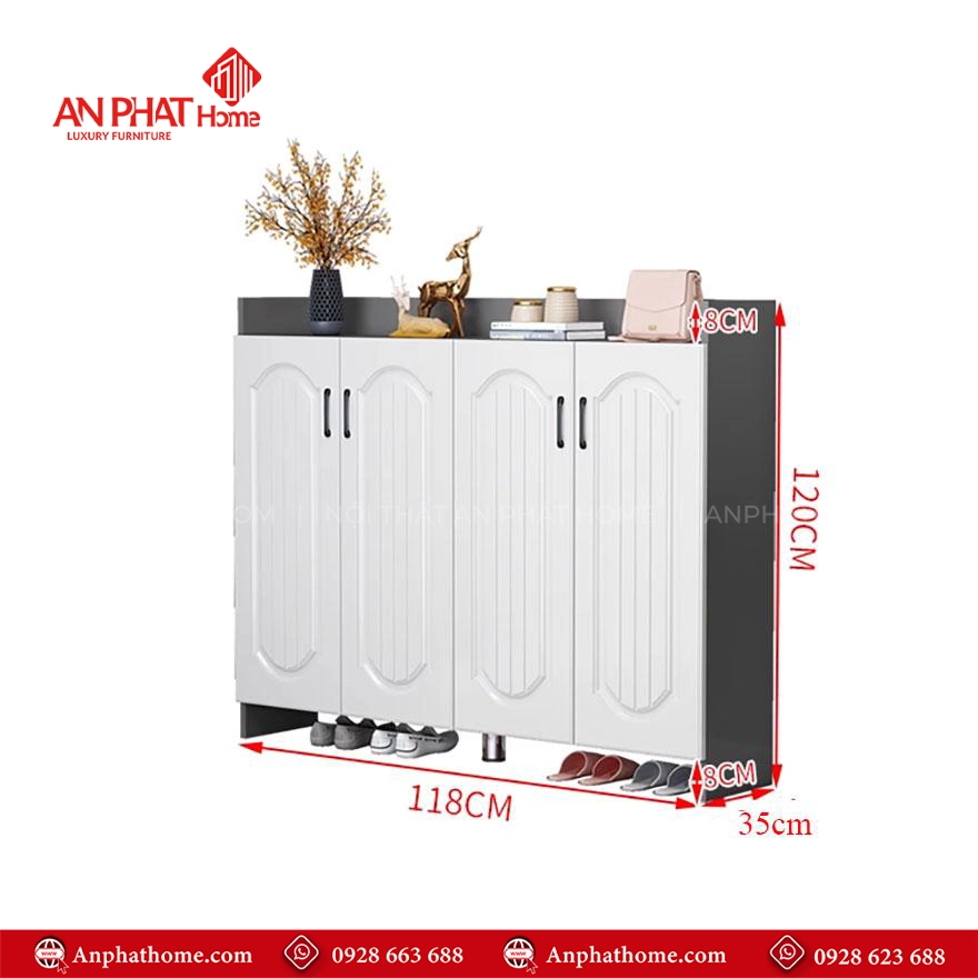 Tủ giày gỗ MDF hiện đại đẹp T-5470 13 Tủ để giày dép giá rẻ