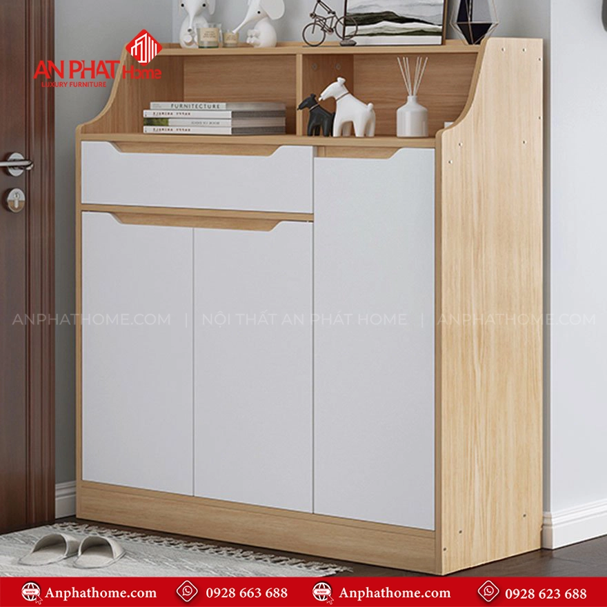 Tủ giày gỗ công nghiệp thiết kế hiện đại T-5476 10 Top 33 mẫu tủ đựng giày gỗ thông minh