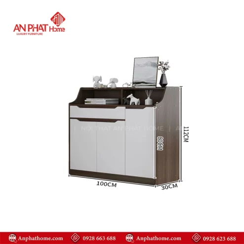 Mẫu tủ giày dép bằng gỗ công nghiệp
