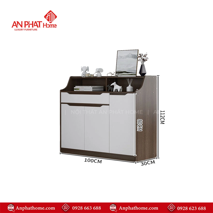 Tủ giày gỗ công nghiệp thiết kế hiện đại T-5476 12 Mẫu tủ giày dép bằng gỗ công nghiệp